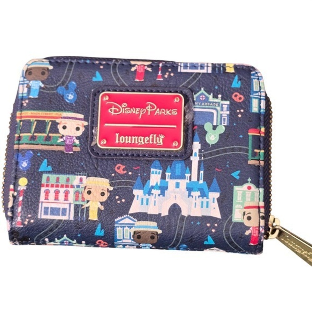 Loungefly Disney Parks Funko Pop Wallet Zip Around Castle Characters
